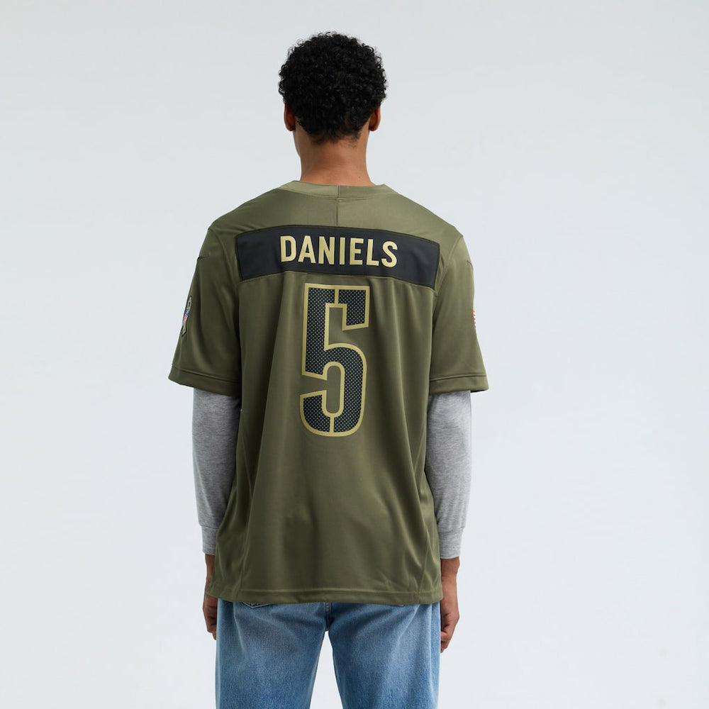 Jayden Daniels Washington Commanders 2025 Salute to Service Limited Jersey - Olive