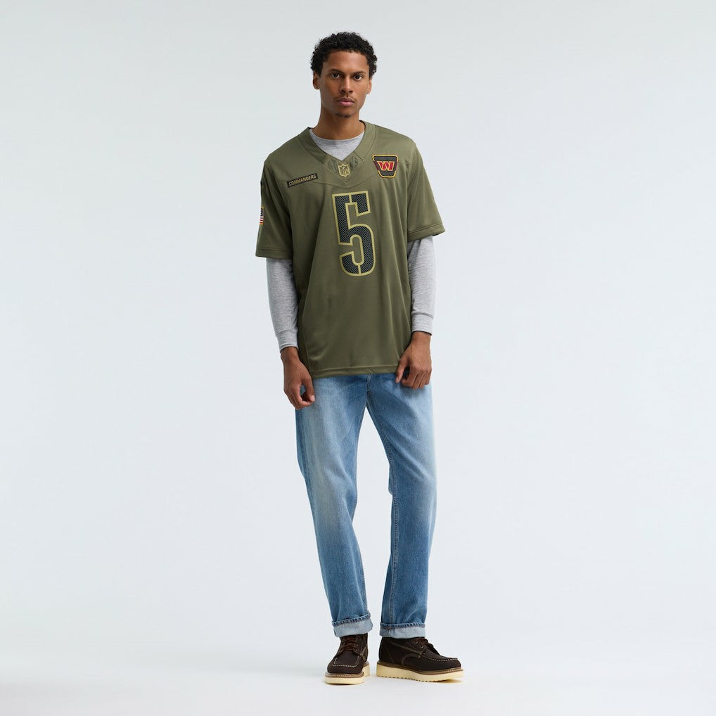 Jayden Daniels Washington Commanders 2025 Salute to Service Limited Jersey - Olive