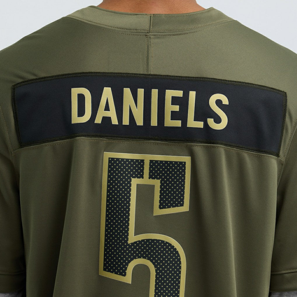 Jayden Daniels Washington Commanders 2025 Salute to Service Limited Jersey - Olive