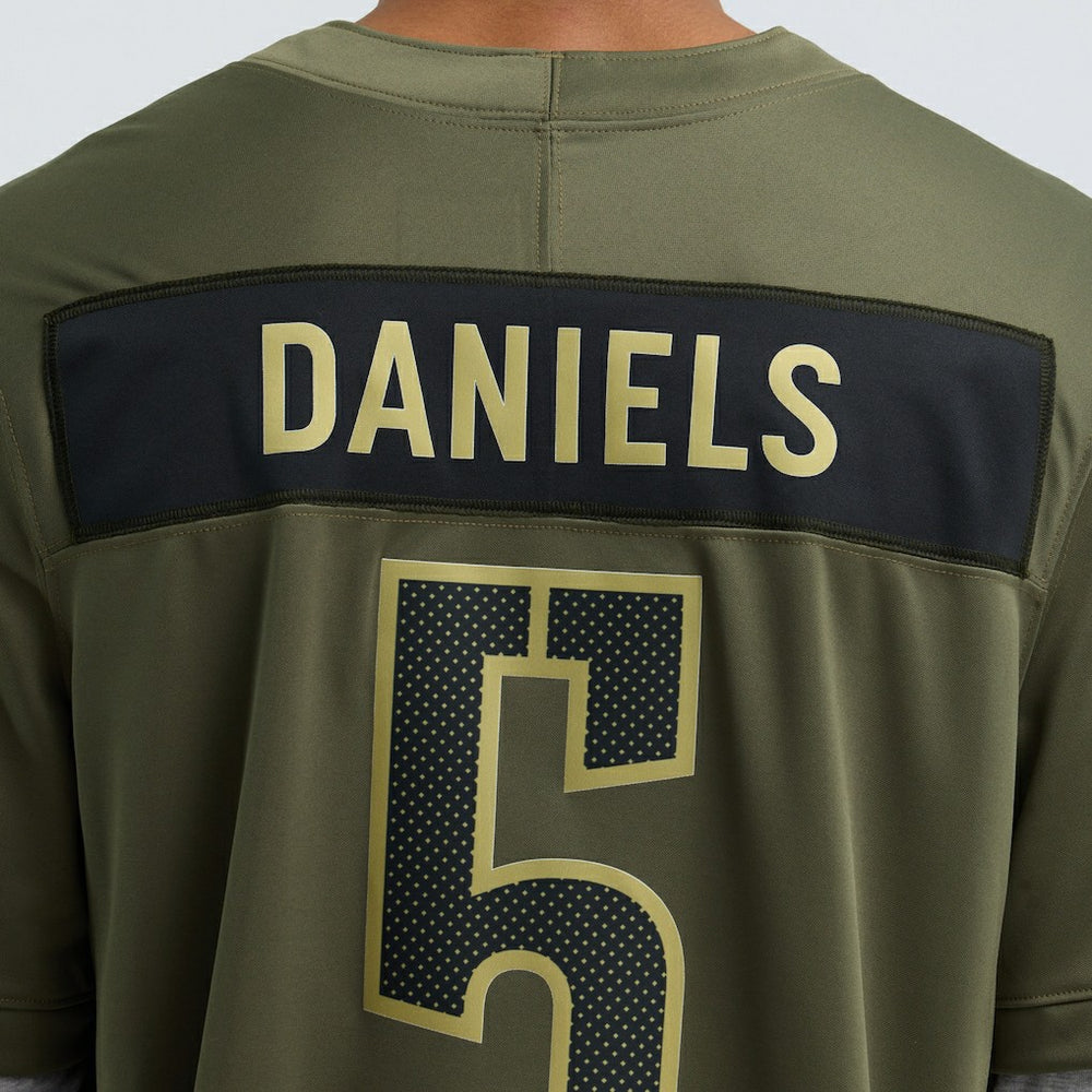 Jayden Daniels Washington Commanders 2025 Salute to Service Limited Jersey - Olive