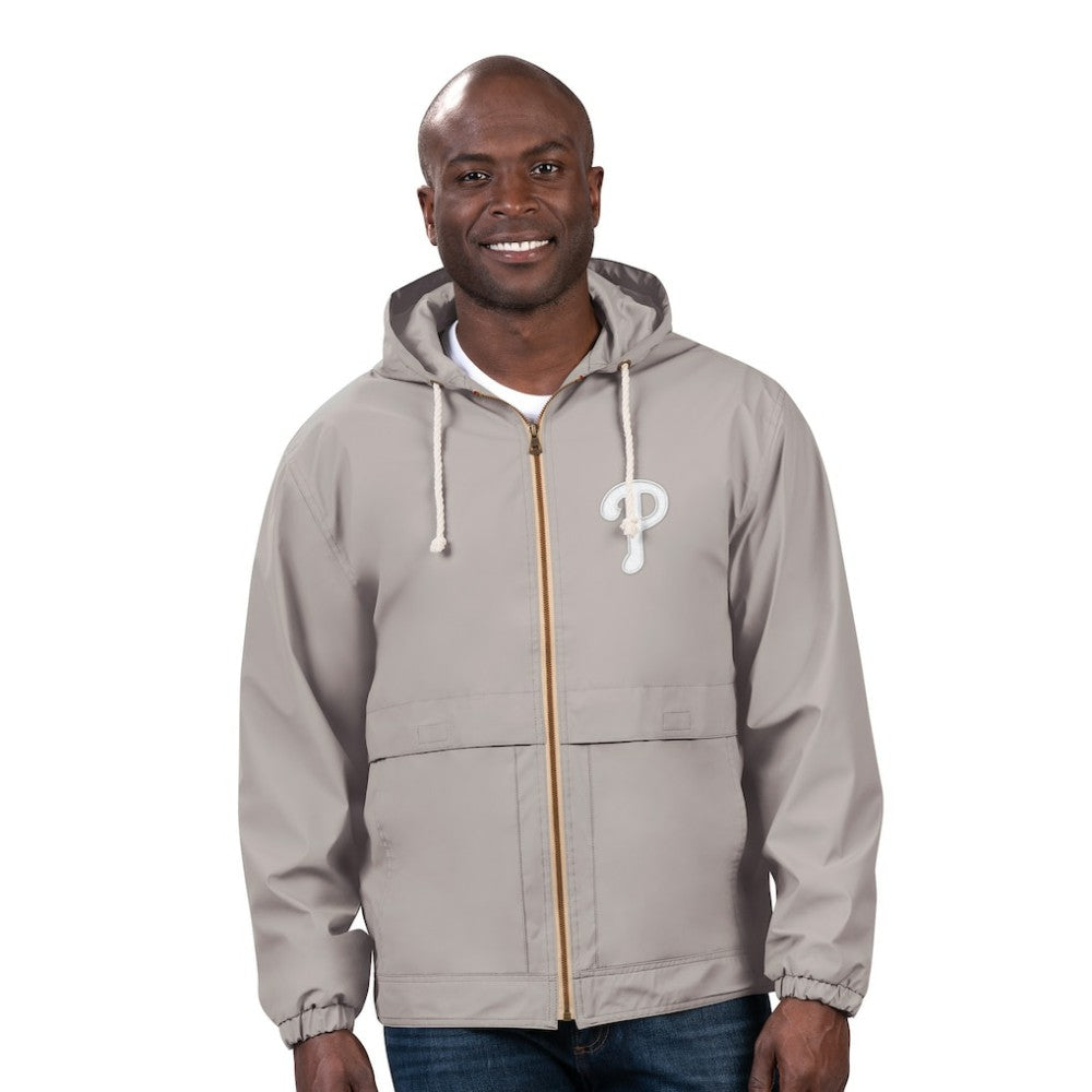 Philadelphia Phillies G-III Sports by Carl Banks Full-Zip Rain Jacket Gray