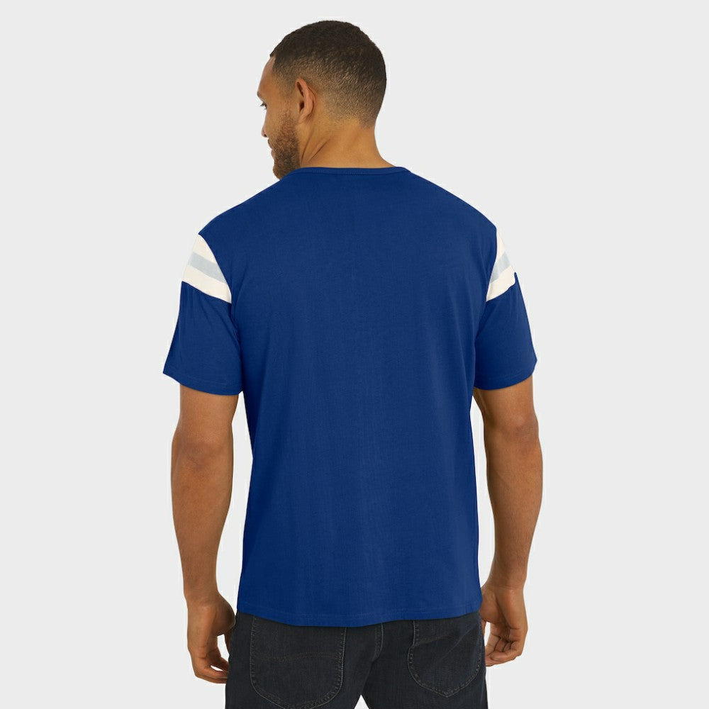 Los Angeles Dodgers Darius Rucker Collection Distressed Sleeve Stripe T-Shirt Royal