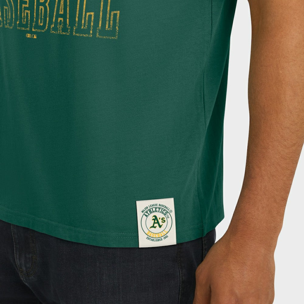 Athletics Darius Rucker Collection Distressed Sleeve Stripe T-Shirt Green