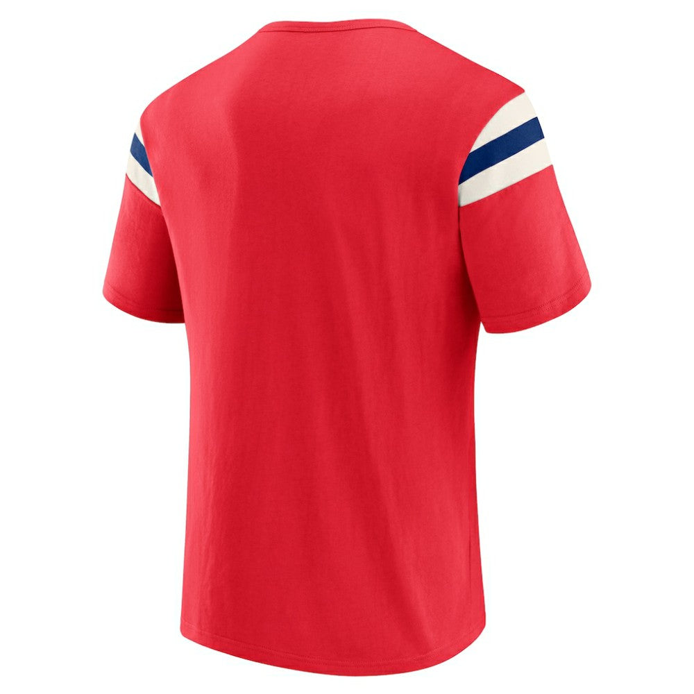 Philadelphia Phillies Darius Rucker Collection Distressed Sleeve Stripe T-Shirt Red