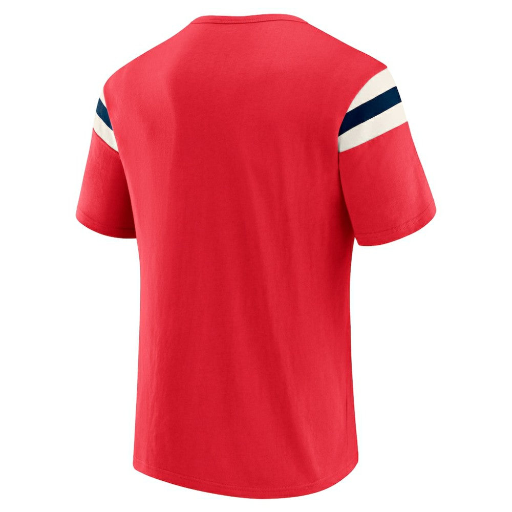 St. Louis Cardinals Darius Rucker Collection Distressed Sleeve Stripe T-Shirt Red
