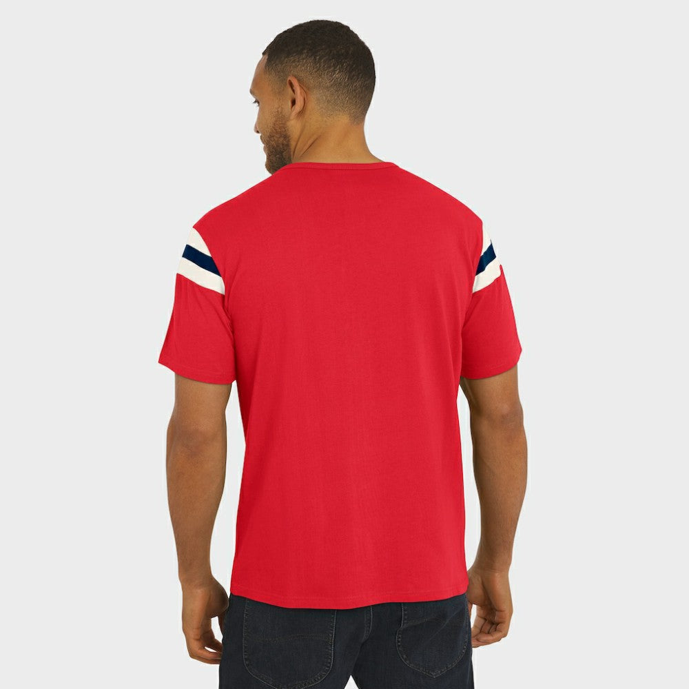 St. Louis Cardinals Darius Rucker Collection Distressed Sleeve Stripe T-Shirt Red