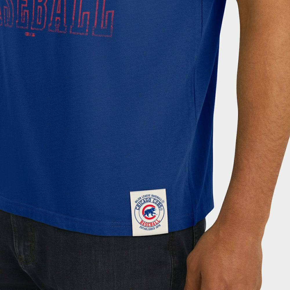 Chicago Cubs Darius Rucker Collection Distressed Sleeve Stripe T-Shirt Royal
