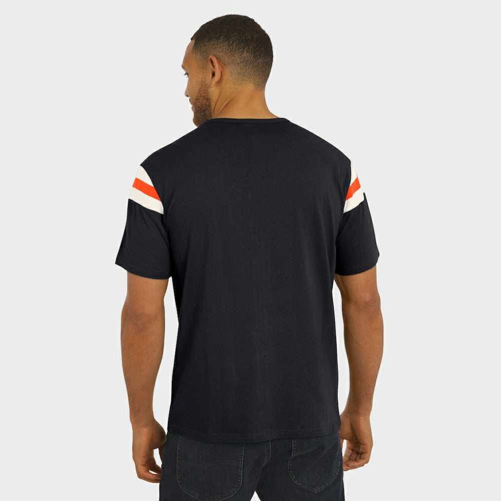 Baltimore Orioles Darius Rucker Collection Distressed Sleeve Stripe T-Shirt Black