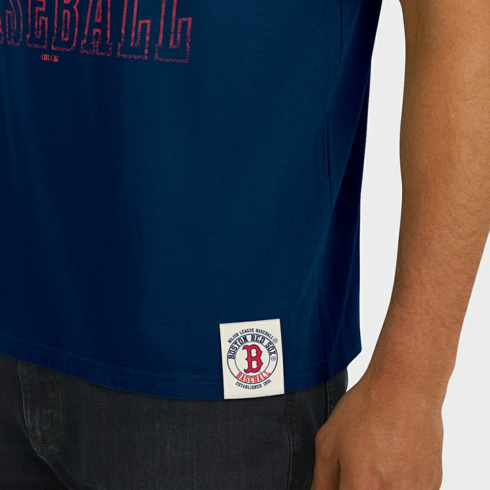 Boston Red Sox Darius Rucker Collection Distressed Sleeve Stripe T-Shirt Navy