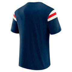 Cleveland Guardians Darius Rucker Collection Distressed Sleeve Stripe T-Shirt Navy