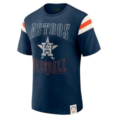 Houston Astros Darius Rucker Collection Distressed Sleeve Stripe T-Shirt Navy