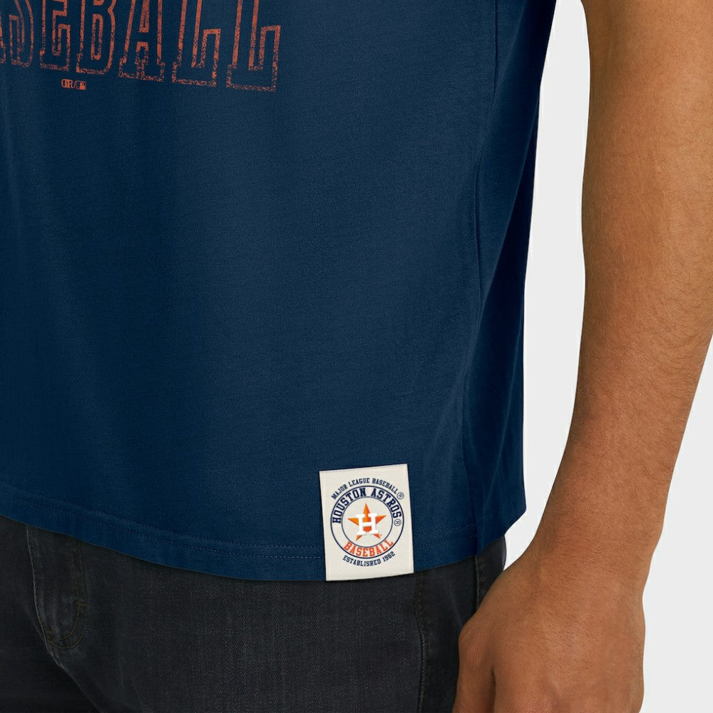 Houston Astros Darius Rucker Collection Distressed Sleeve Stripe T-Shirt Navy