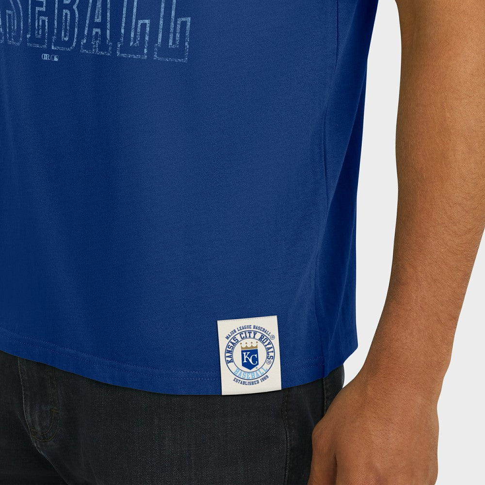 Kansas City Royals Darius Rucker Collection Distressed Sleeve Stripe T-Shirt Royal