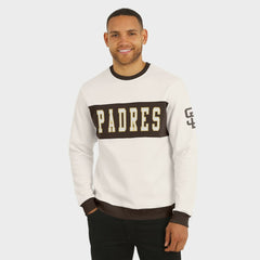San Diego Padres Darius Rucker Collection Colorblock Crewneck Sweatshirt Cream