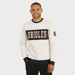 Baltimore Orioles Darius Rucker Collection Colorblock Crewneck Sweatshirt Cream