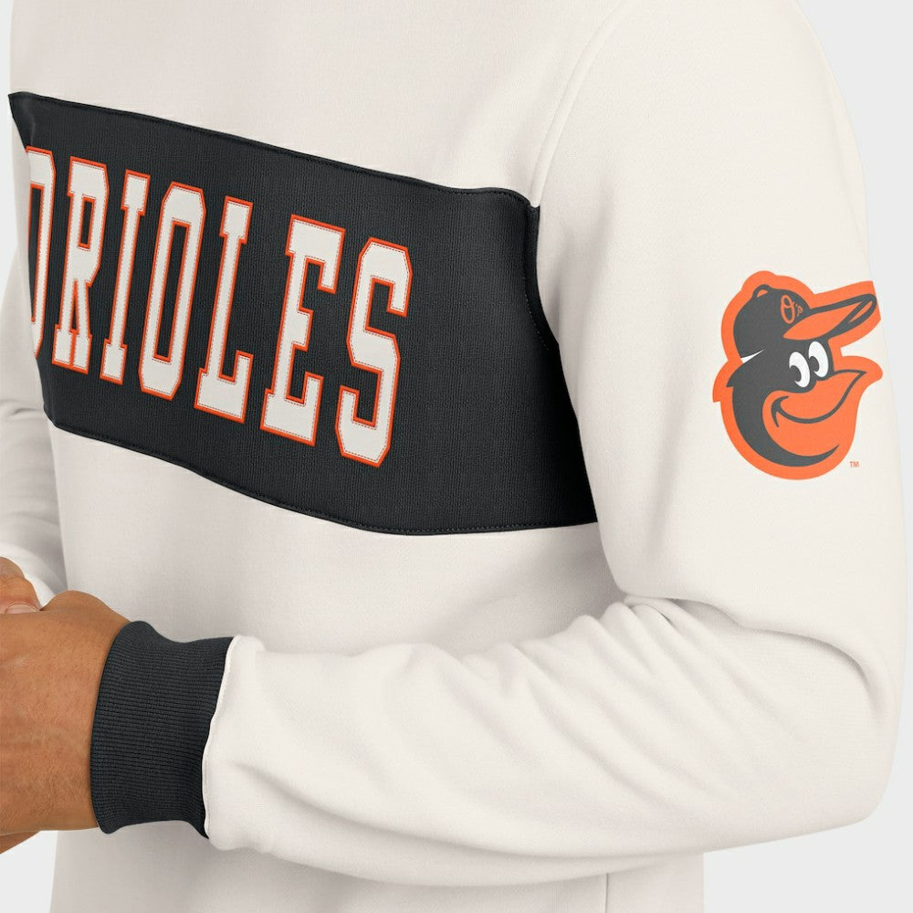 Baltimore Orioles Darius Rucker Collection Colorblock Crewneck Sweatshirt Cream