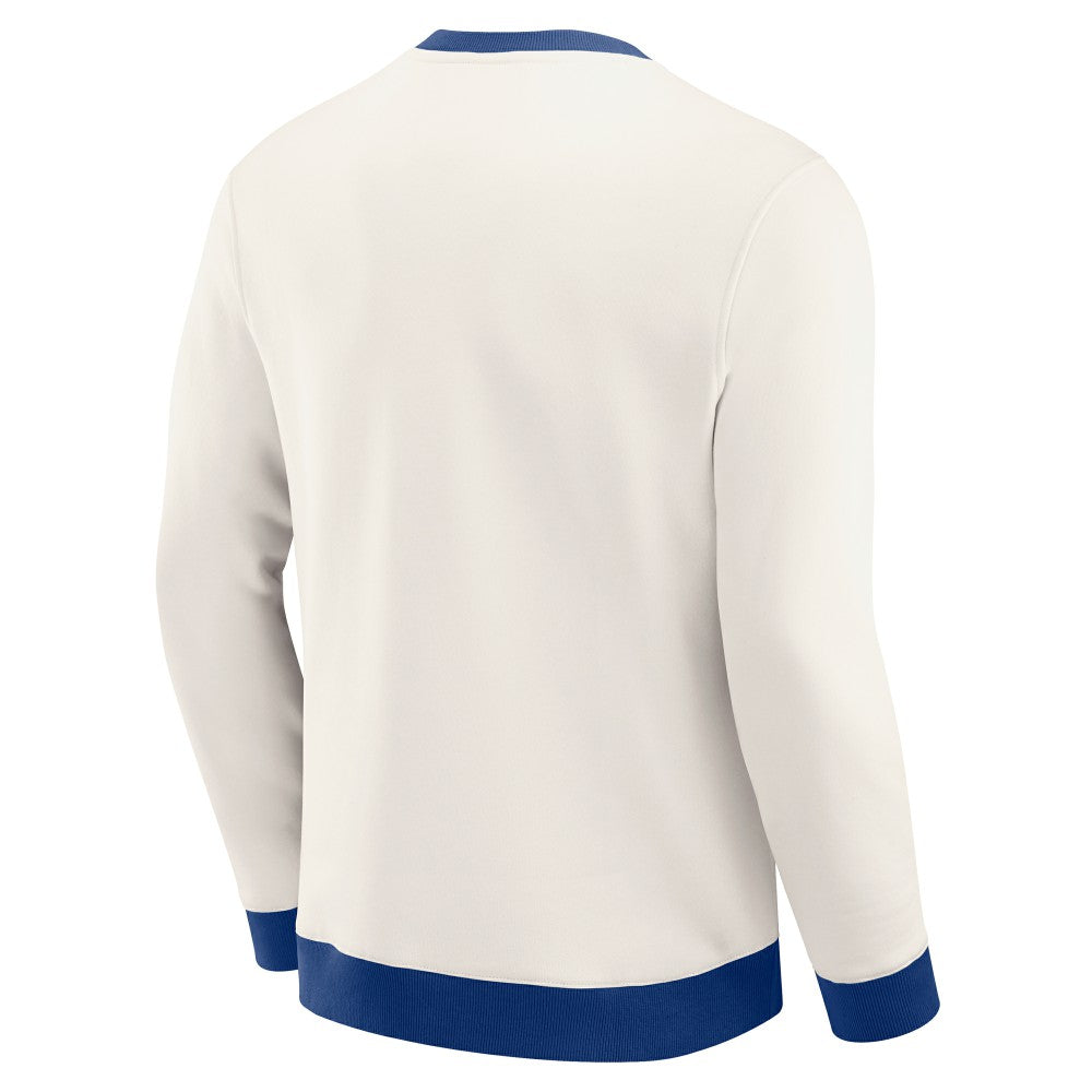 New York Mets Darius Rucker Collection Colorblock Crewneck Sweatshirt Cream
