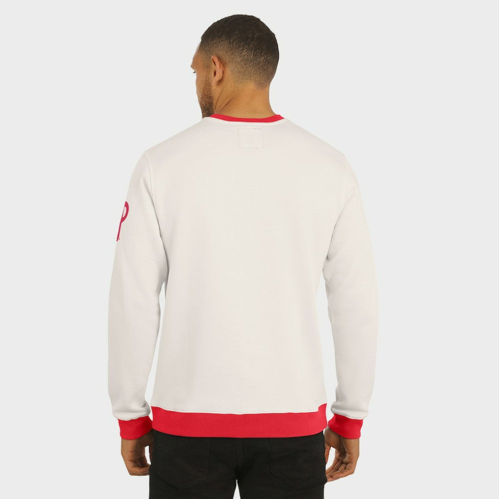 Philadelphia Phillies Darius Rucker Collection Colorblock Crewneck Sweatshirt Cream