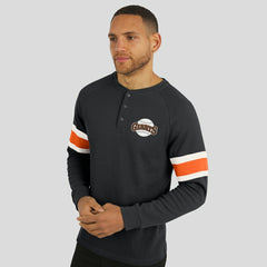 San Francisco Giants Darius Rucker Collection Waffle-Knit Raglan Long Sleeve Henley T-Shirt Black