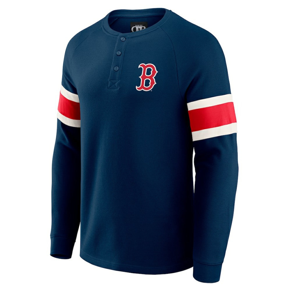 Boston Red Sox Darius Rucker Collection Waffle-Knit Raglan Long Sleeve Henley T-Shirt Navy