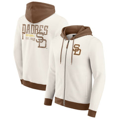 San Diego Padres Darius Rucker Collection Men's Polar Fleece Full-Zip Hoodie Cream