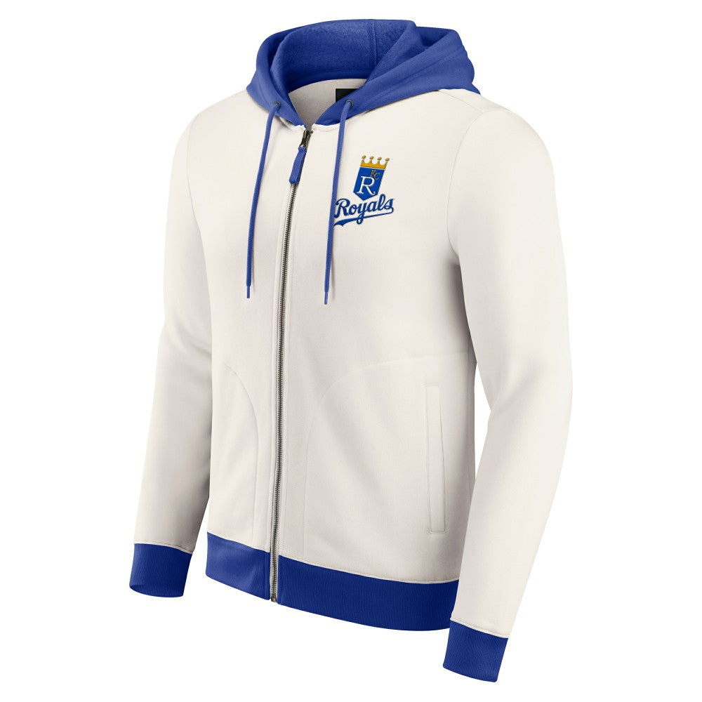 Kansas City Royals Darius Rucker Collection Men's Polar Fleece Full-Zip Hoodie Cream