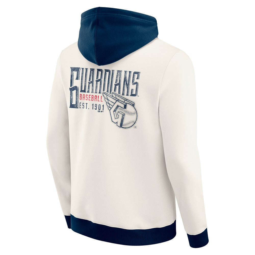 Cleveland Guardians Darius Rucker Collection Men's Polar Fleece Full-Zip Hoodie Cream