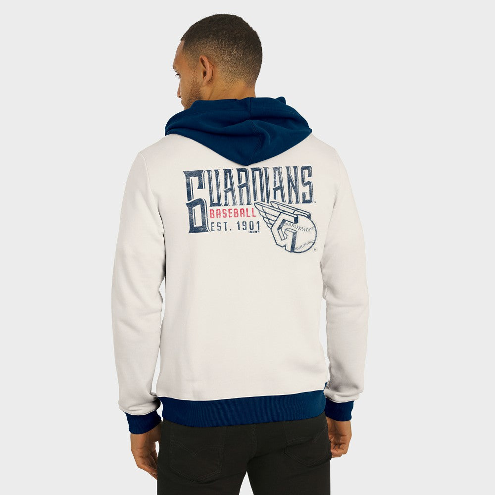 Cleveland Guardians Darius Rucker Collection Men's Polar Fleece Full-Zip Hoodie Cream