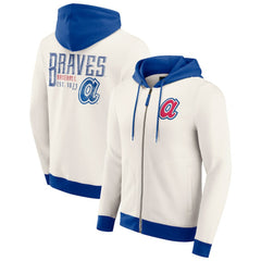 Atlanta Braves Darius Rucker Collection Men's Polar Fleece Full-Zip Hoodie Cream