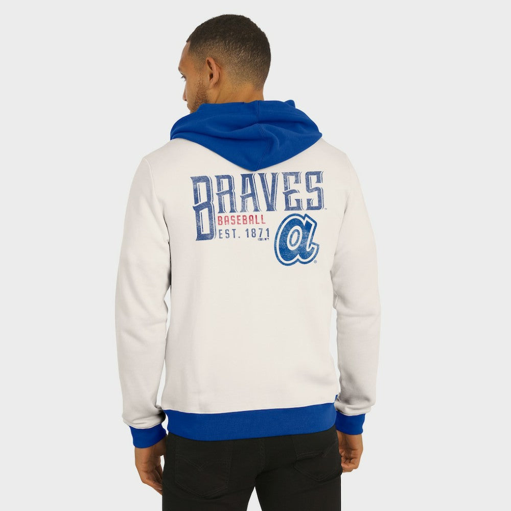 Atlanta Braves Darius Rucker Collection Men's Polar Fleece Full-Zip Hoodie Cream