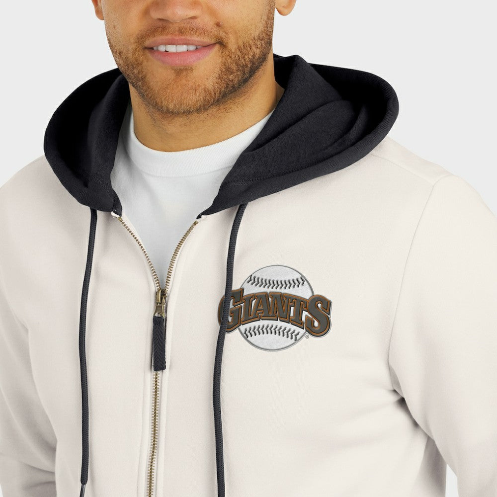 San Francisco Giants Darius Rucker Collection Men's Polar Fleece Full-Zip Hoodie Cream
