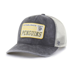 Pittsburgh Penguins '47 Canteen Pigment Dyed Patch Trucker Adjustable Hat Charcoal