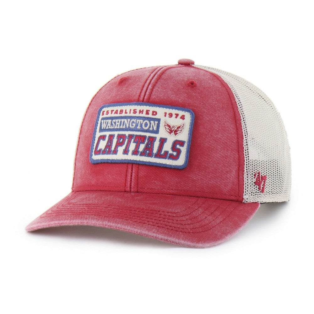 Washington Capitals '47 Canteen Pigment Dyed Patch Trucker Adjustable Hat Red