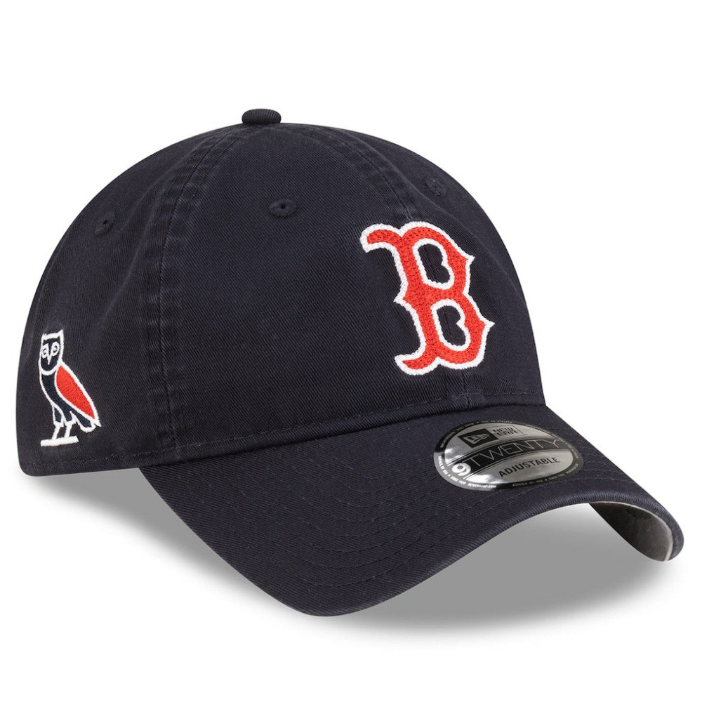 Boston Red Sox OVO x Washed 9TWENTY Adjustable Hat Navy | New Era