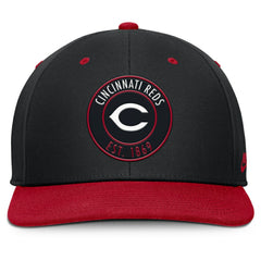Cincinnati Reds Cooperstown Collection Pro Dri-FIT Snapback Hat Black/Red | Nike