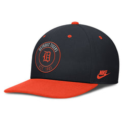 Detroit Tigers Cooperstown Collection Pro Dri-FIT Snapback Hat Navy/Orange | Nike