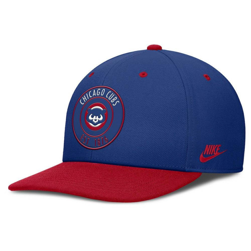Chicago Cubs Cooperstown Collection Pro Dri-FIT Snapback Hat Royal/Red | Nike
