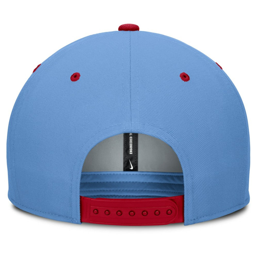 St. Louis Cardinals Cooperstown Collection Pro Dri-FIT Snapback Hat Light Blue/Red | Nike