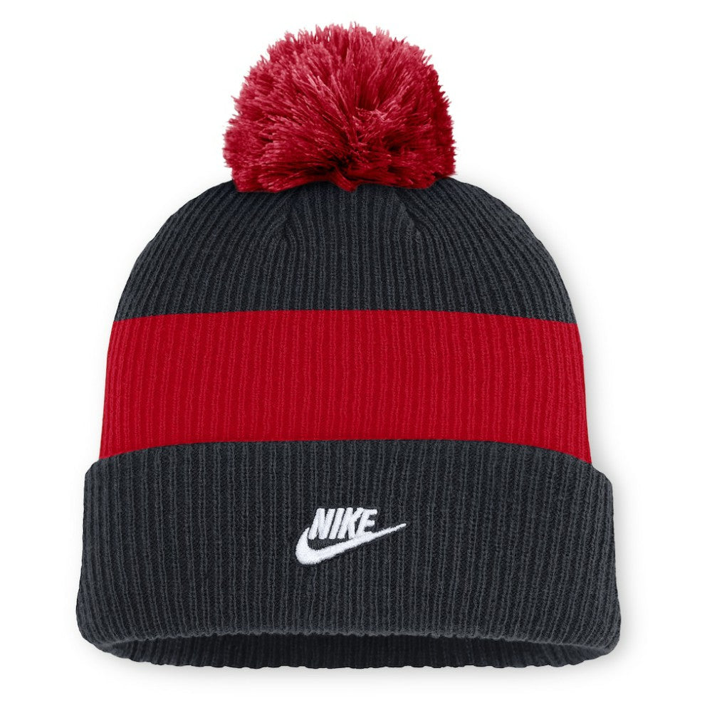 Chicago White Sox Cooperstown Collection Peak Standard Cuffed Knit Hat with Pom Navy/Red | Nike