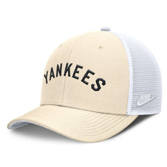 New York Yankees Cooperstown Collection Dri-FIT Rise Trucker Adjustable Hat Natural | Nike