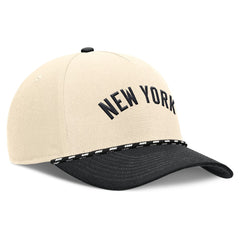 New York Yankees Cooperstown Collection Rise Adjustable Hat Natural/Black | Nike