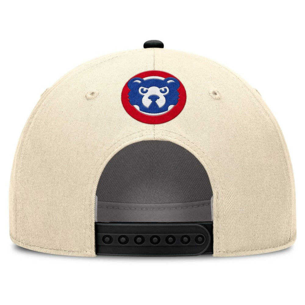 Chicago Cubs Cooperstown Collection Rise Adjustable Hat Natural/Black | Nike