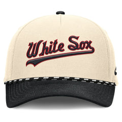 Chicago White Sox Cooperstown Collection Rise Adjustable Hat Natural/Black | Nike