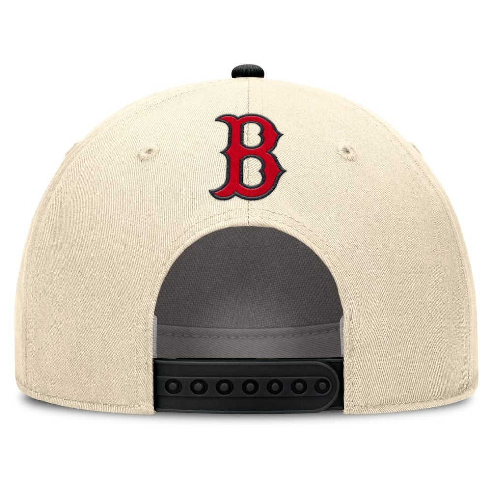 Boston Red Sox Cooperstown Collection Rise Adjustable Hat Natural/Black | Nike
