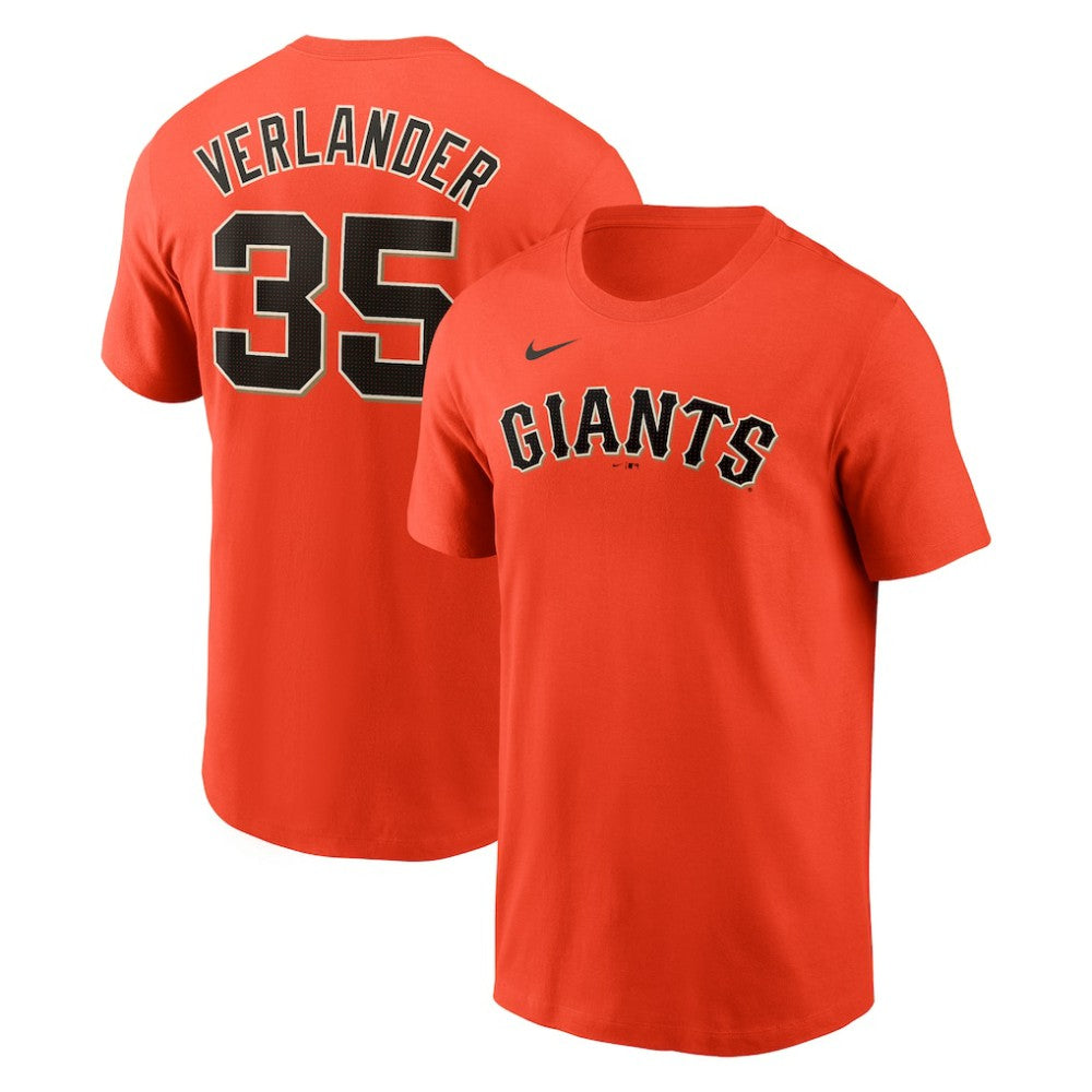 Justin Verlander San Francisco Giants Fuse Name & Number T-Shirt Orange | Nike