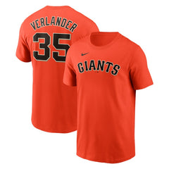 Justin Verlander San Francisco Giants Fuse Name & Number T-Shirt Orange | Nike