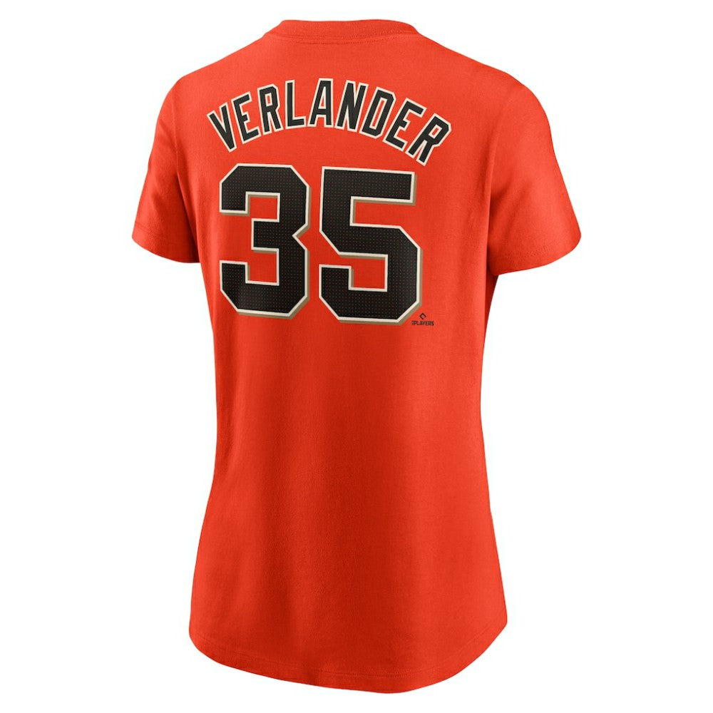 Justin Verlander San Francisco Giants Women's Cooperstown Collection Fuse Name & Number T-Shirt Orange | Nike