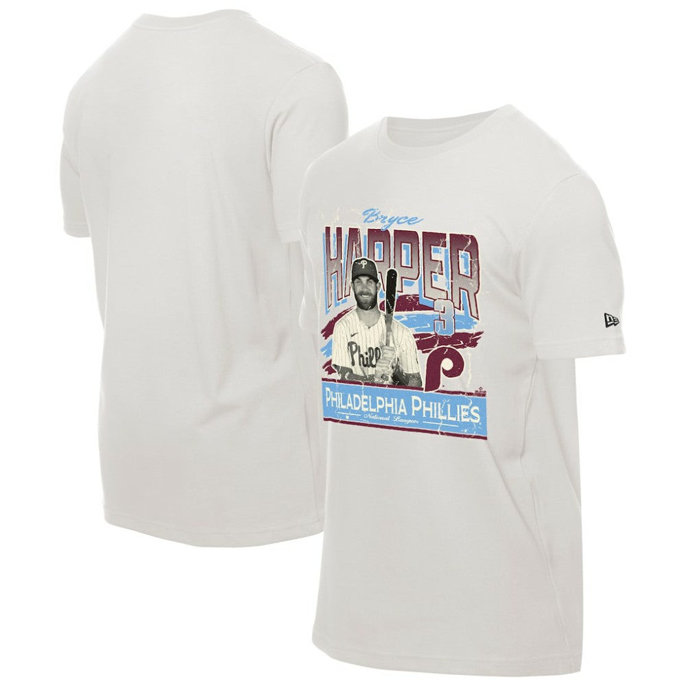 Bryce Harper Philadelphia Phillies Batter Up T-Shirt Cream | New Era