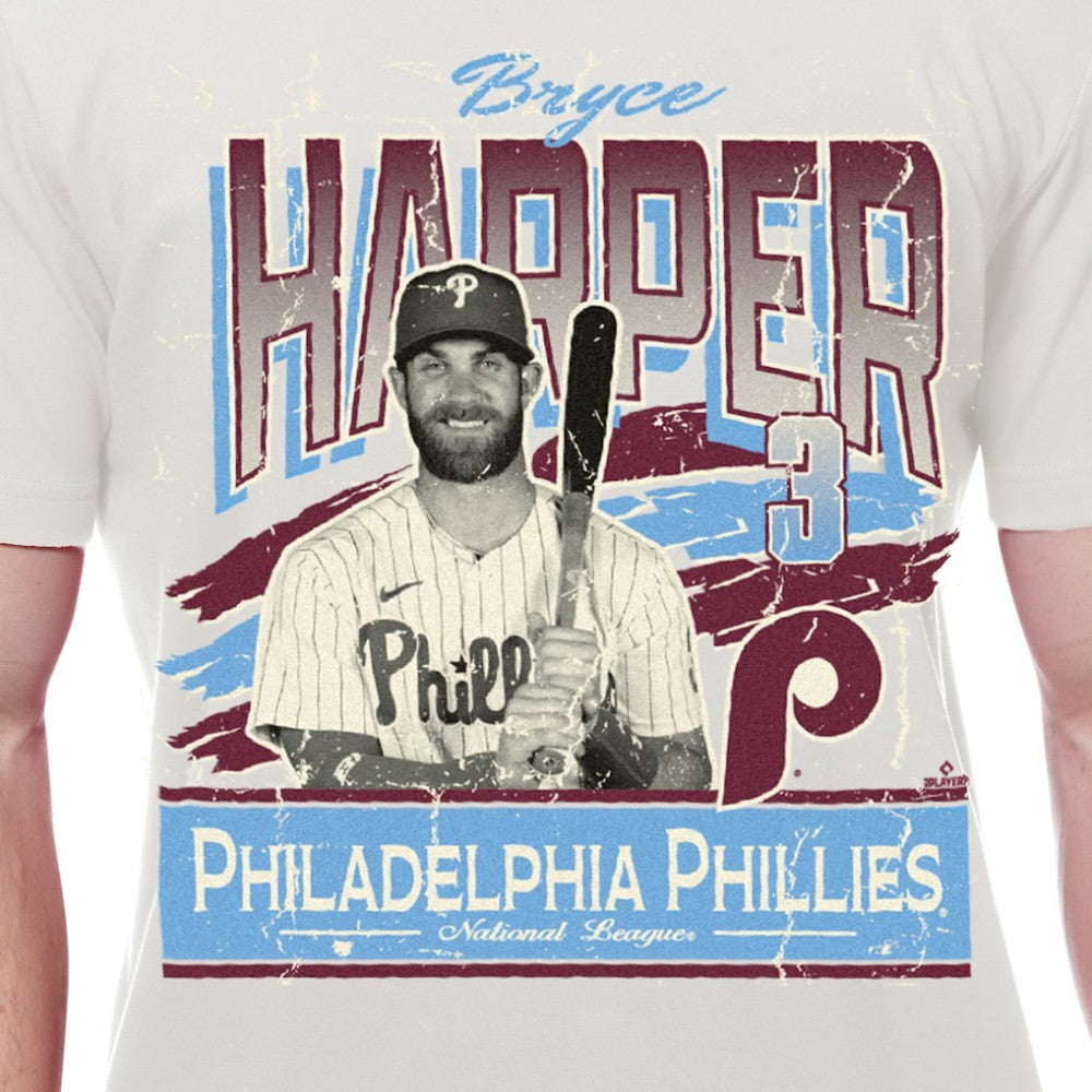 Bryce Harper Philadelphia Phillies Batter Up T-Shirt Cream | New Era