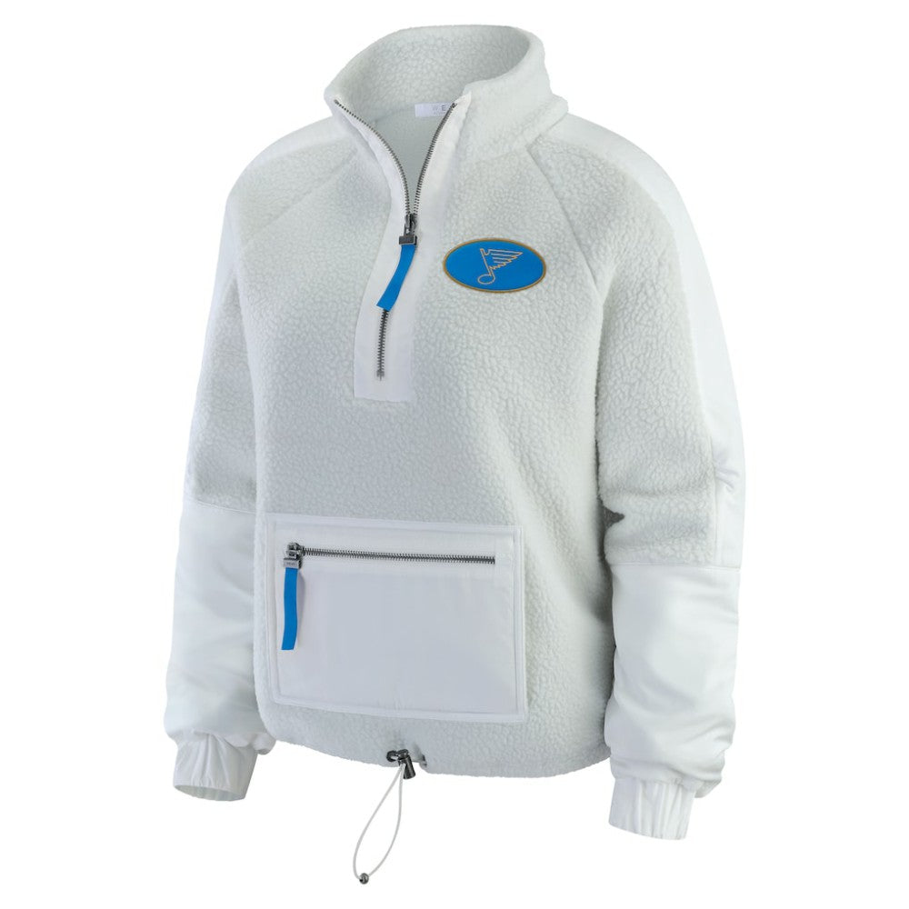 St. Louis Blues WEAR by Erin Andrews Women's Polar Fleece Quarter-Zip Jacket Gray